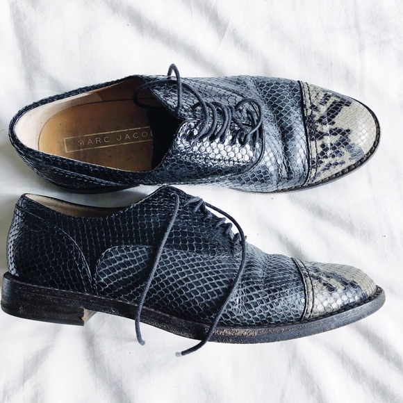 Vintage Marc Jacobs Snakeskin Shoes Oxfords Size women’s 6 - Picture 2 of 3